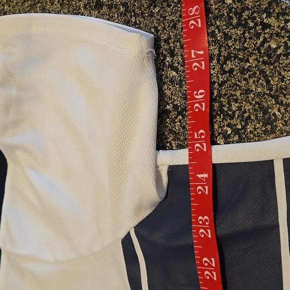 Beentrill Hype Beast Jersey Top Hi-Lo White & Blue Short Sleeve for Men size L - Picture 6 of 10